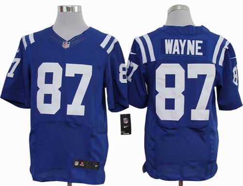 2012 Nike Indianapolis Colts 87 Reggie Wayne blue elite Jerseys