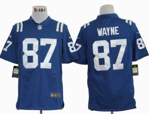 2012 Nike Indianapolis Colts 87 Reggie Wayne blue game Jerseys