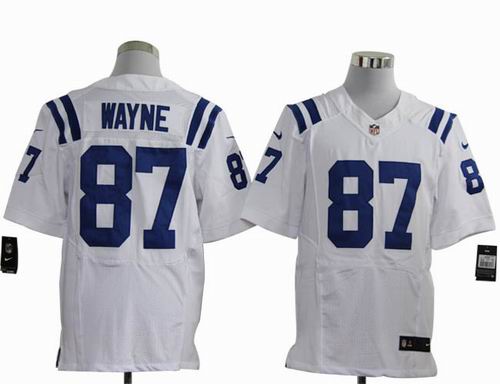 2012 Nike Indianapolis Colts 87 Reggie Wayne white elite Jerseys