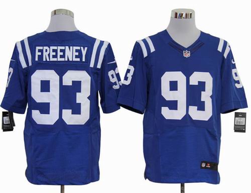 2012 Nike Indianapolis Colts 93 Dwight Freeney blue elite Jerseys