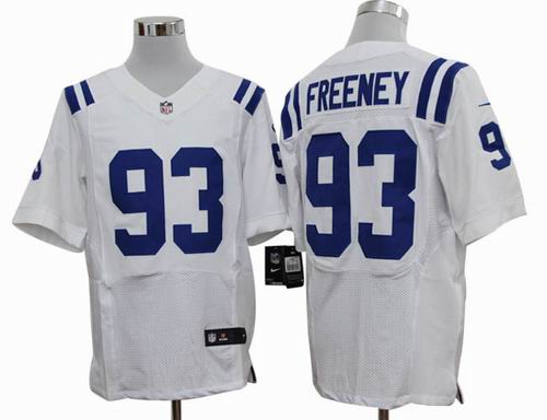 2012 Nike Indianapolis Colts 93 Dwight Freeney white elite Jerseys