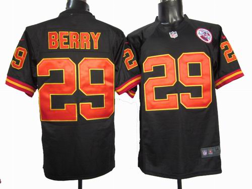 2012 Nike Kansas City Chiefs #29 Eric Berry black game Jersey