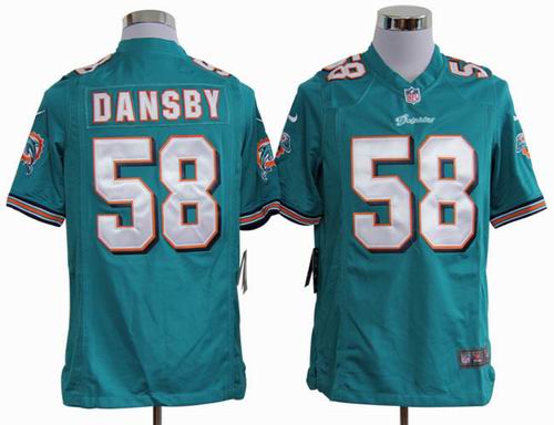 2012 Nike Miami Dolphins #58 Karlos Dansby green game jerseys