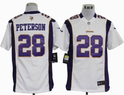 2012 Nike Minnesota Vikings #28 Adrian Peterson white game jerseys