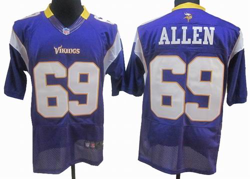 2012 Nike Minnesota Vikings #69 Jared Allen purple elite jerseys