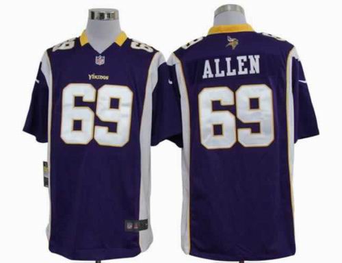 2012 Nike Minnesota Vikings #69 Jared Allen purple game jerseys