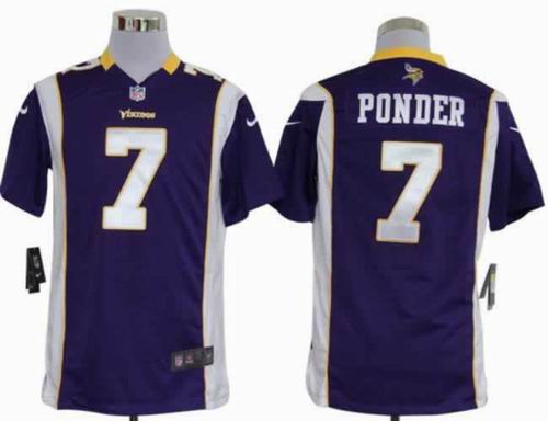 2012 Nike Minnesota Vikings #7 Christian Ponder purple game jerseys