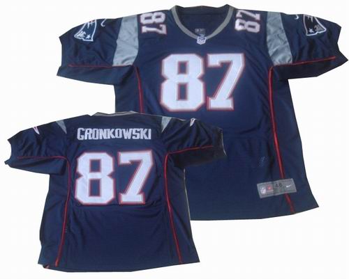 2012 Nike New England Patriots 87# Rob Gronkowski blue elite Jersey