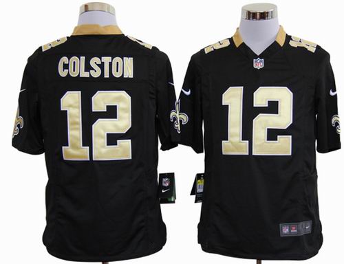 2012 Nike New Orleans Saints #12 Marques Colston black game jerseys