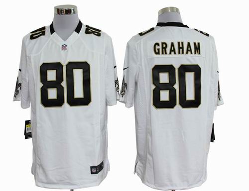 2012 Nike New Orleans Saints #80 Jimmy Graham white game Jersey