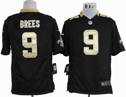 2012 Nike New Orleans Saints #9 Drew Brees black game jerseys