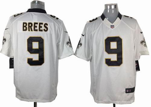 2012 Nike New Orleans Saints #9 Drew Brees white Limited jerseys