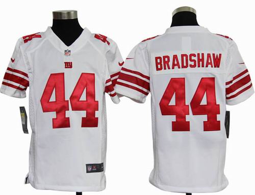 2012 Nike New York Giants #44 Ahmad Bradshaw white game Jersey