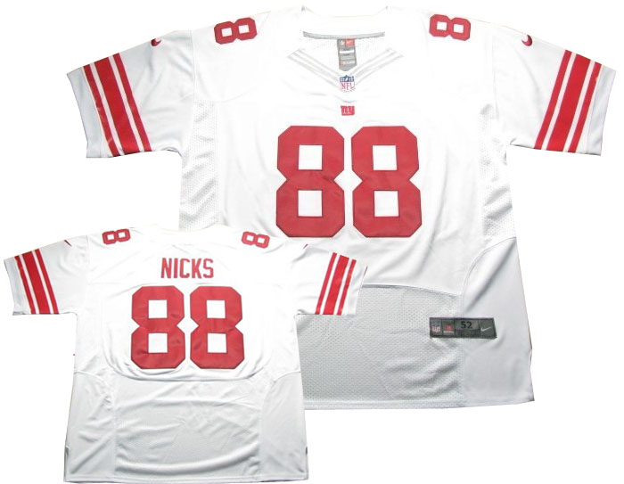 2012 Nike New York Giants #88 Hakeem Nicks Elite Jersey white