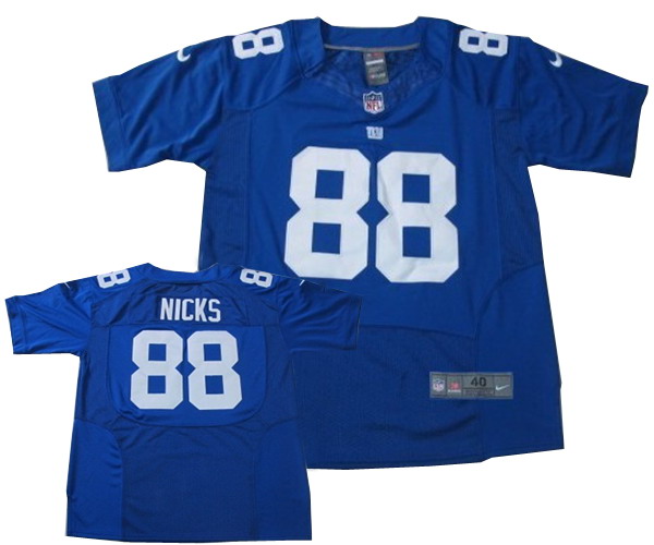 2012 Nike New York Giants #88 Hakeem Nicks Elite blue Jersey
