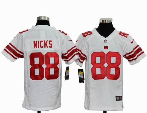 2012 Nike New York Giants #88 Hakeem Nicks Game white Jersey