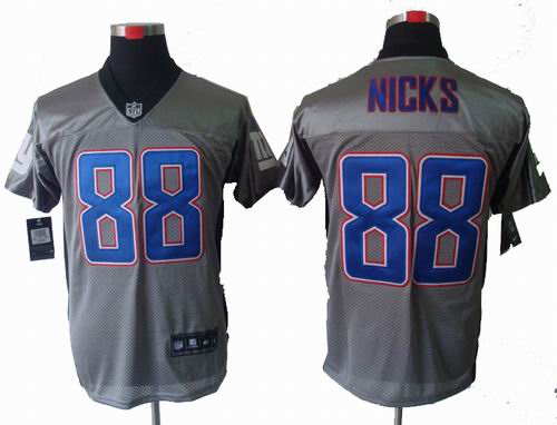 2012 Nike New York Giants #88 Hakeem Nicks Gray shadow elite jerseys