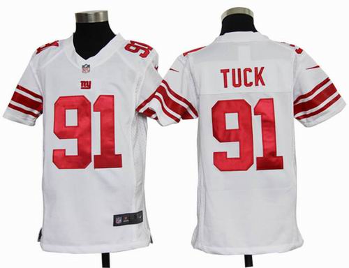 2012 Nike New York Giants #91 Justin Tuck white game Jersey