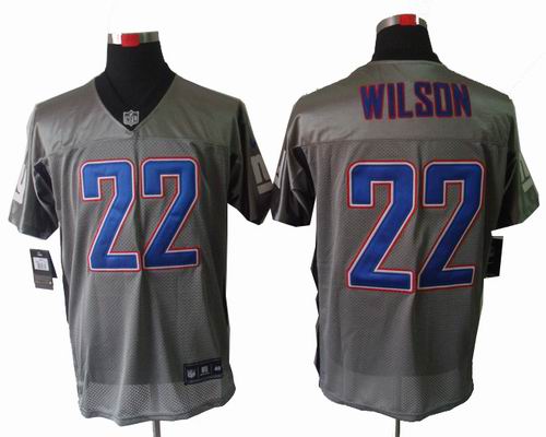 2012 Nike New York Giants 22# wilson white Gray shadow elite jerseys