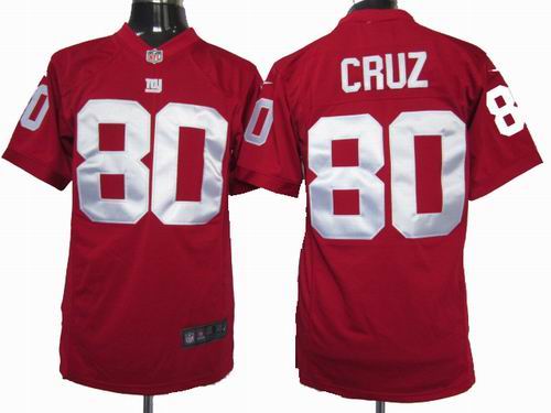 2012 Nike New York Giants 80# Victor Cruz red Game Jersey