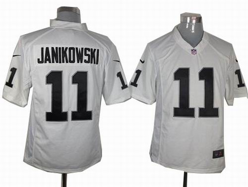 2012 Nike Oakland Raiders #11 Sebastian Janikowski White game Jersey