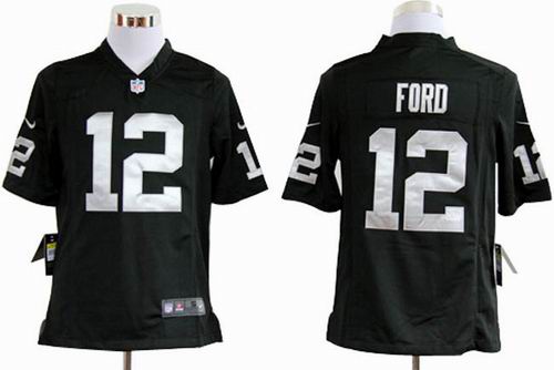 2012 Nike Oakland Raiders 12 Jacoby Ford black game Jerseys