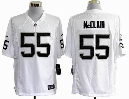 2012 Nike Oakland Raiders 55 Rolando McClain White game Jerseys