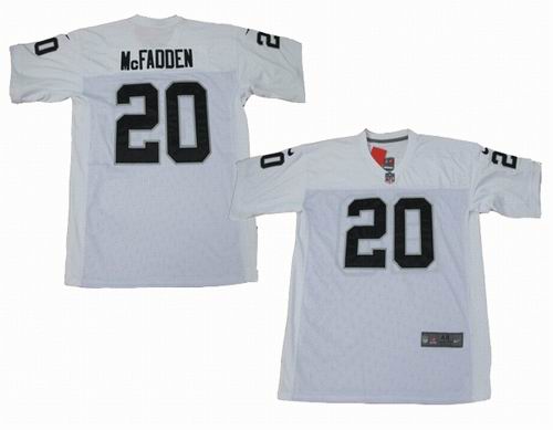 2012 Nike Okaland Raiders 20 Darren McFadden White elite Jerseys