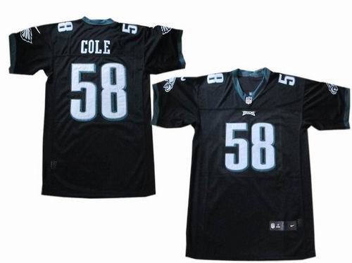 2012 Nike Philadelphia Eagles #58 Trent Cole black elite Jerseys