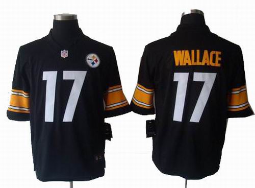 2012 Nike Pittsburgh Steelers #17 Mike Wallace black game jerseys