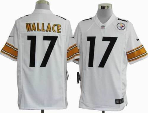 2012 Nike Pittsburgh Steelers #17 Mike Wallace white game jerseys