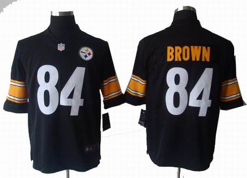2012 Nike Pittsburgh Steelers #84 Antonio Brown black game jerseys