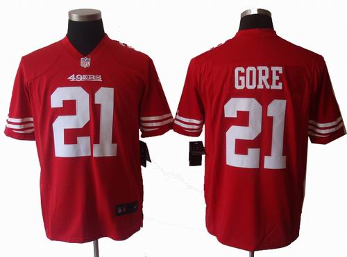 2012 Nike San Francisco 49ers #21 Frank Gore red game jerseys