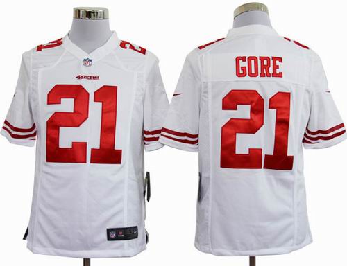2012 Nike San Francisco 49ers #21 Frank Gore white game jerseys