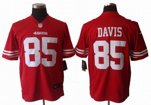 2012 Nike San Francisco 49ers #85 Vernon Davis red game jerseys
