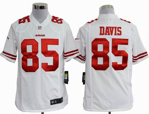 2012 Nike San Francisco 49ers #85 Vernon Davis white game jerseys