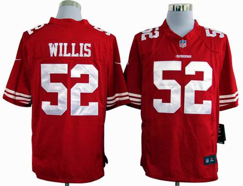 2012 Nike San Francisco 49ers 52# Patrick Willis red game Jersey