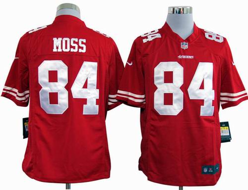 2012 Nike San Francisco 49ers 84# Randy Moss red game Jersey