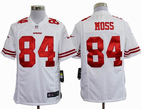 2012 Nike San Francisco 49ers 84# Randy Moss white game Jersey
