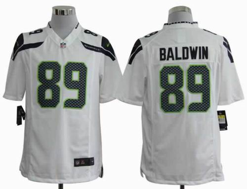 2012 Nike Seattle Seahawks #89 Doug Baldwin White game Jersey