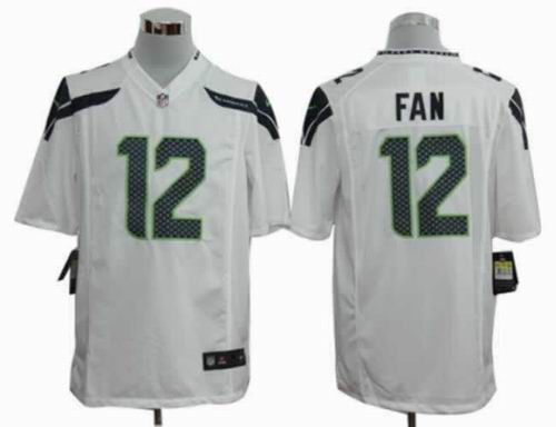 2012 Nike Seattle Seahawks 12th Fan Game white Jersey