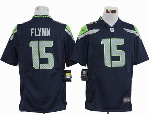 2012 Nike Seattle Seahawks 15# Matt Flynn blue Game  Jersey