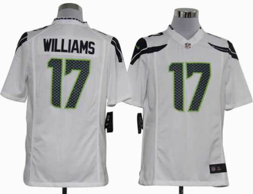 2012 Nike Seattle Seahawks 17# Mike Williams Game white Jersey