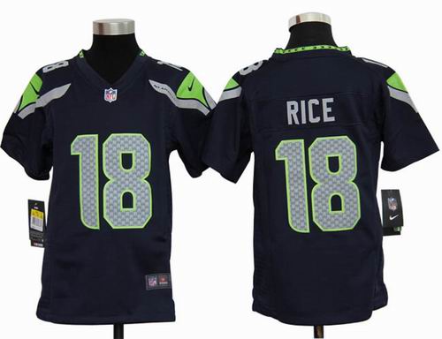 2012 Nike Seattle Seahawks 18# Sidney Rice team Color Game Jersey