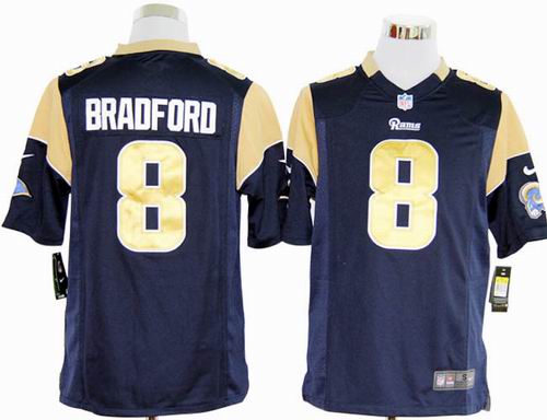 2012 Nike St. Louis Rams 8 Sam Bradford blue game Jerseys