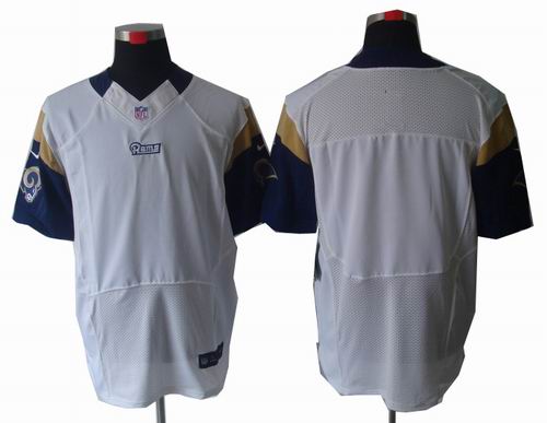 2012 Nike St. Louis Rams blank white Elite Jerseys