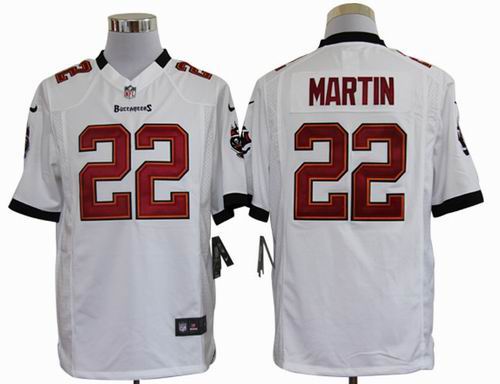 2012 Nike Tampa Bay Buccaneers #22 Doug Martin white game jerseys