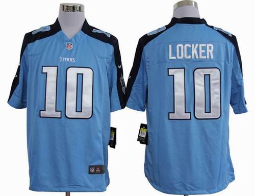 2012 Nike Tennessee Titans 10 Jake Locker Blue game Jerseys