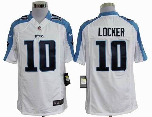 2012 Nike Tennessee Titans 10 Jake Locker white game Jerseys