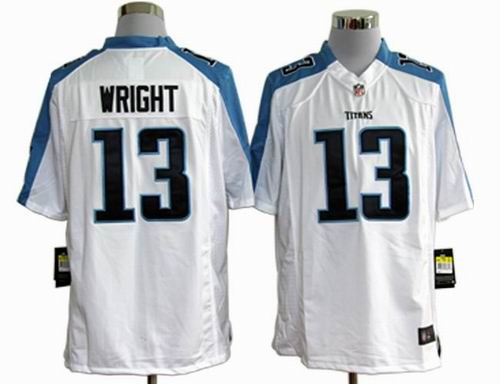 2012 Nike Tennessee Titans 13 Kendall Wright White game Jerseys